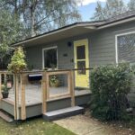 Trex Decking with Cedar Post Cable Rail and Gate